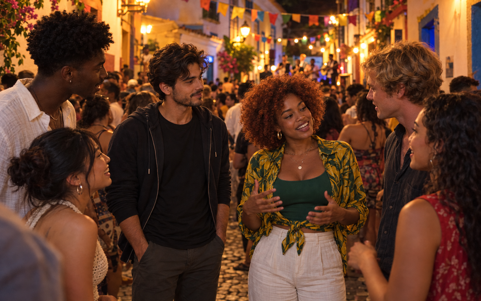 vivethink-travel-02-every-city-new-friends-lossless Two travelers connecting with a TAP in Rio de Janeiro